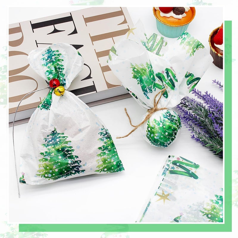 Benvo Christmas Tissue Paper 20x29 Inch - 20 Sheets Decoupage Craft Paper for Xmas Gift Wrapping, Flower DIY Art Projects Decorations(Hloiday Design) - Image 4
